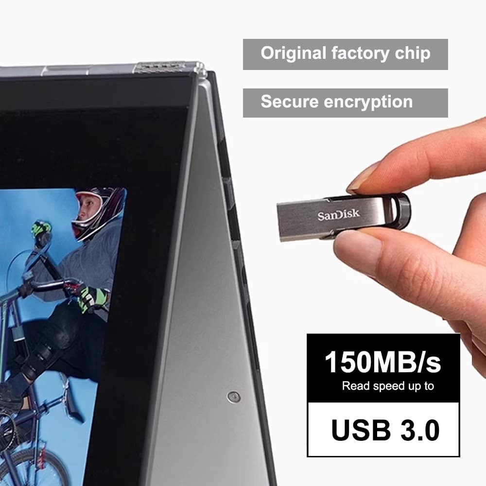 SanDisk Ultra Flair USB 3.0 Flash Drive 512GB 256GB 128GB 64GB 32GB Read Speed up to 150MB/s Metal encryption USB drive SDCZ73 - 4