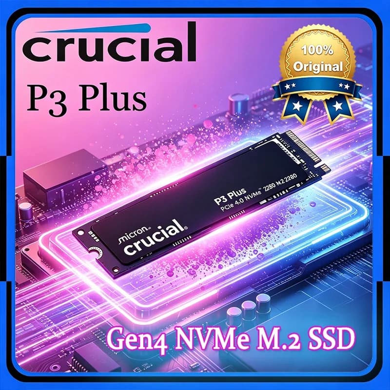قرص صلب داخلي Crucial P3 Plus SSD سعة 1 تيرا بايت/2 تيرا بايت PCIe Gen4 NVMe M.2 SSD (حزمة OEM) و Crucial NVME 2280 P310 1 تيرا بايت SSD و Crucial T500