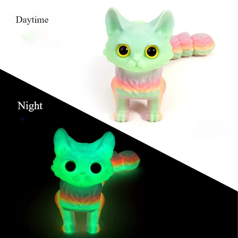 12/16cm 3D Printed Articulated Cute Cats Figurine Miniature Living Room Decor Car Desktop Home Decoration Accessories Kids Gifts - 5
