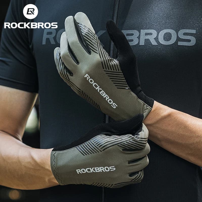 قفازات دراجات من ROCKBROS لربيع وصيف، قفازات شاشة لمس، مقاومة للانزلاق، قابلة للتنفس، قفازات دراجات جبلية وطرق، جري، لياقة، صالة ألعاب رياضية - 5