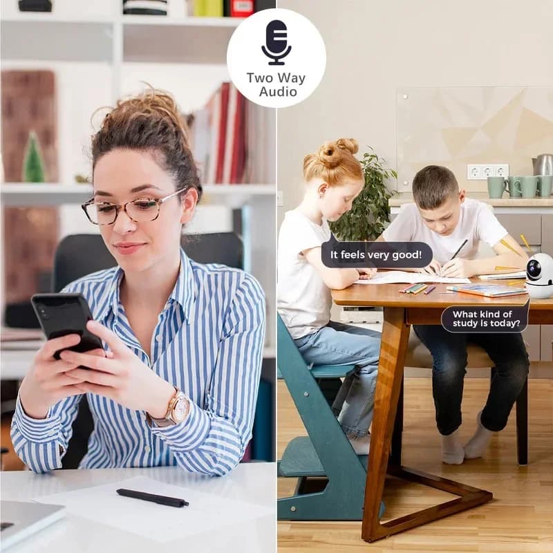 كاميرا Fuers بدقة 5 ميجابكسل بتقنية WiFi، Tuya الذكية للمنزل، داخلية لاسلكية، كاميرا مراقبة IP مع كشف الذكاء الاصطناعي وتتبع تلقائي، مراقبة أمنية للرضع - 5