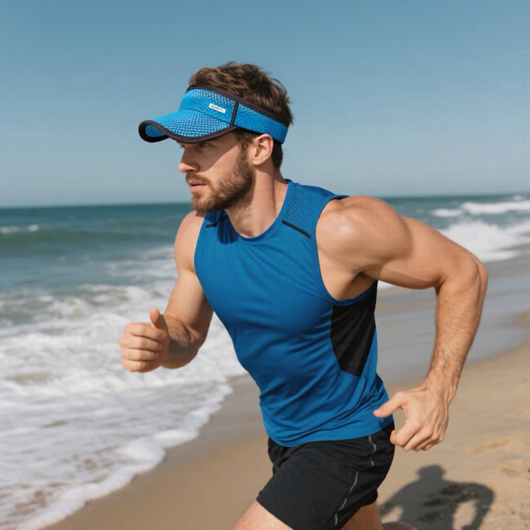 Breathable Mesh Sun Visor for Men Women - Quick Dry Sports Empty Top Hat for Running Golf Tennis - 2