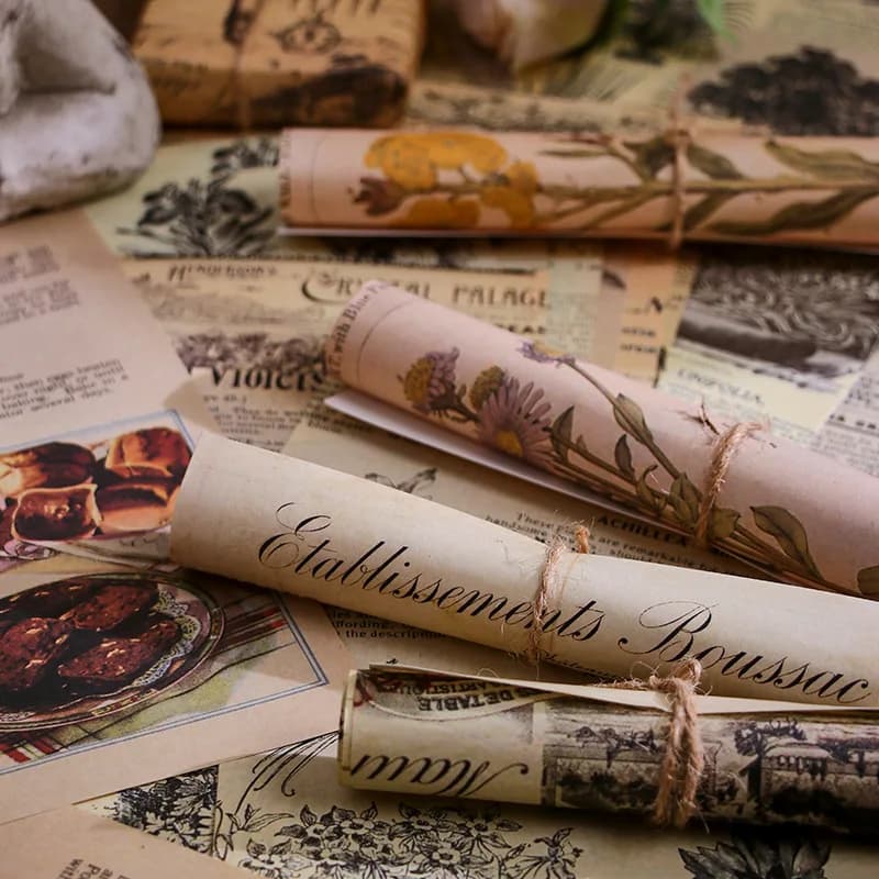 30 قطعة/الحزمة خمر مادة كبيرة الحجم ورقة الزخرفية سكرابوكينغ ألبوم اليوميات ورق خلفية لتقوم بها بنفسك لوازم مجلة غير المرغوب فيه - 2