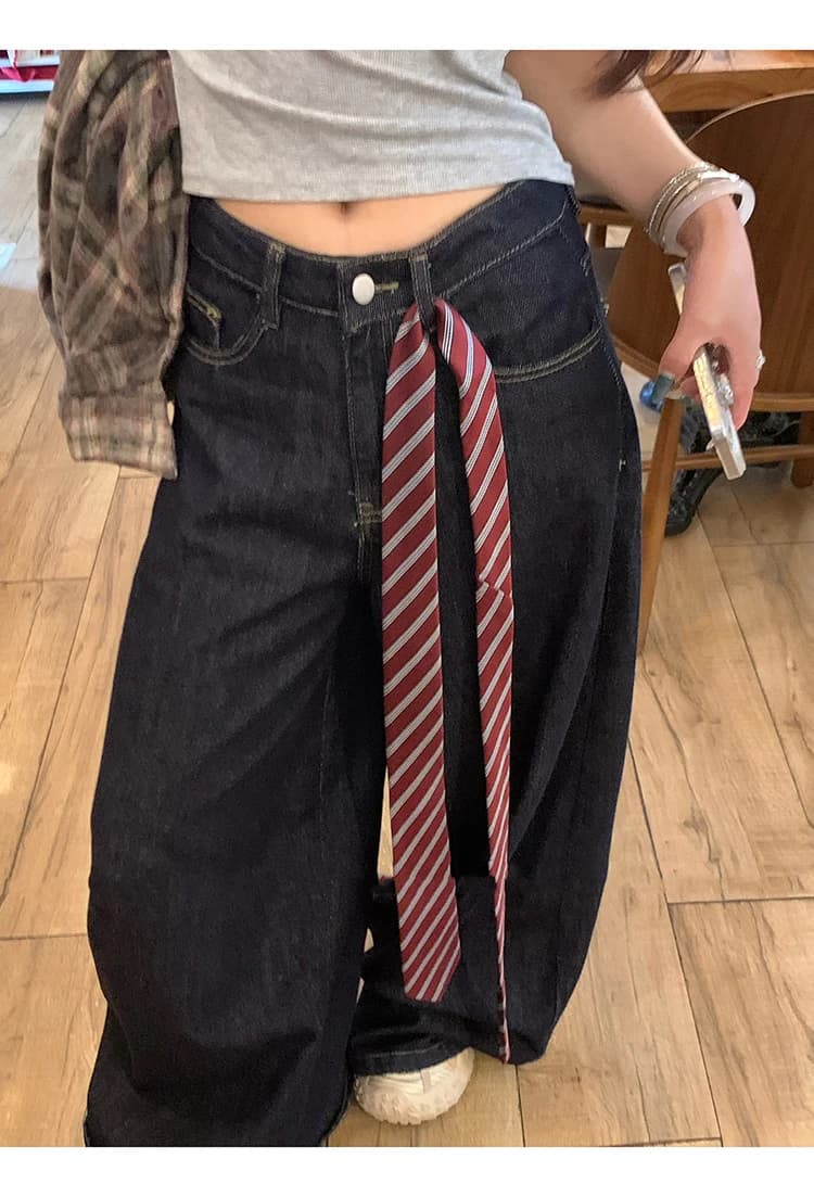 Long Skinny Plaid Waist Belt With Jeans Necktie Scarf Decorative Accessory Personality Trendy Hairband Fashionable Accessory - 5