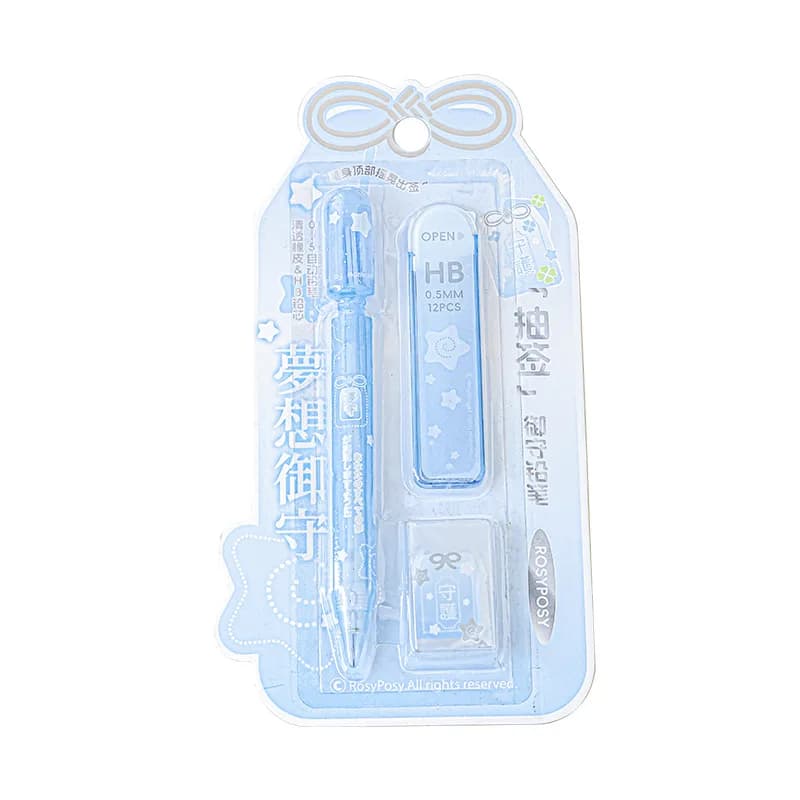 Japanese Omamori Fortune Pencil Set Kawaii Ins Transparent 0.5mm Cute Mechanical Pencil  Aesthetic Study Gift for Students - 6