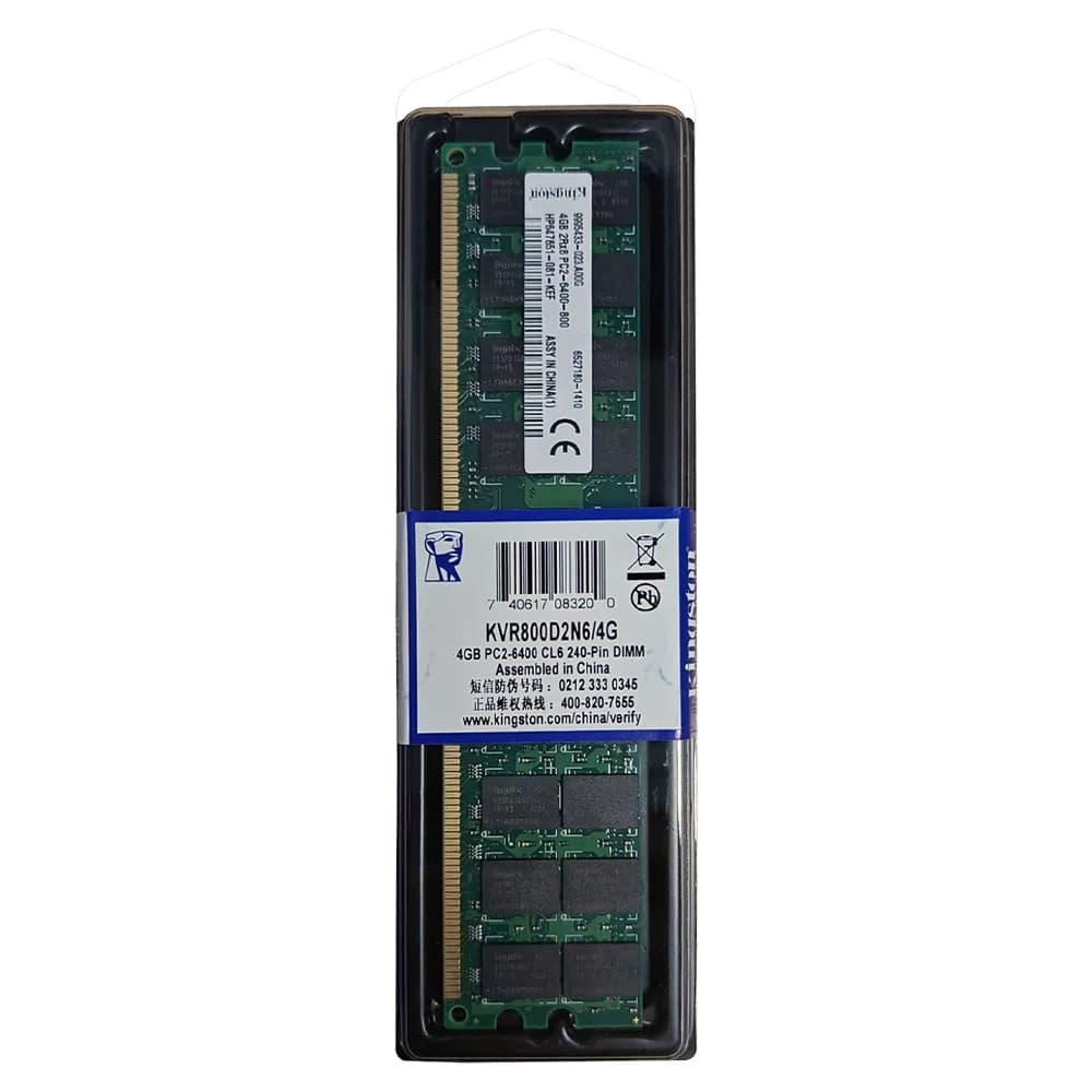 ذاكرة رام كينجستون DDR2 2 جيجابايت 4 جيجابايت (2X2 جيجابايت) عدة ذاكرة DIMM لجهاز الكمبيوتر المكتبي 667 ميجاهرتز 800 ميجاهرتز PC2-5300 6400 ذاكرة رام DDR2 - 6
