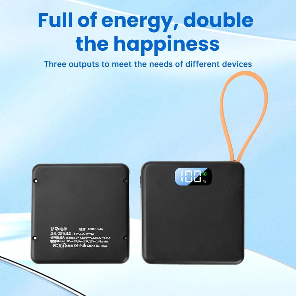 DIY Power Bank 18650 Removable Weld-Free Portable Battery Bank 22.5W Fast Charging 10000mAh Rechargeable Module With LCD Display - 3