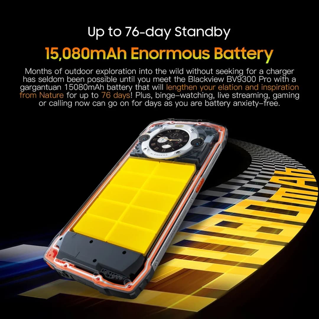 Blackview BV9300 PRO هاتف ذكي متين 8 جيجابايت/12 جيجابايت رام 256 جيجابايت Helio G99 أندرويد 13 هاتف محمول بشاشة مزدوجة كاميرا 64 ميجابكسل - 5