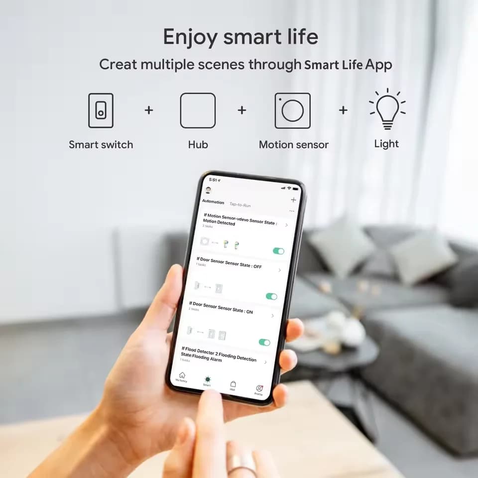 مركز تيا زيغبي 3.0 لبوابة المنزل الذكي جسر لاسلكي للتحكم عن بعد عبر تطبيق الحياة الذكية متوافق مع أليكسا وجوجل - 3