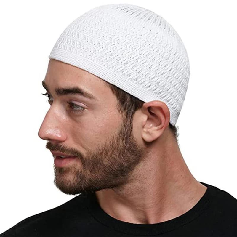 قبعة صلاة محبوكة للرجال والنساء، قبعة شتوية دافئة، إسلامية لرمضان - 5