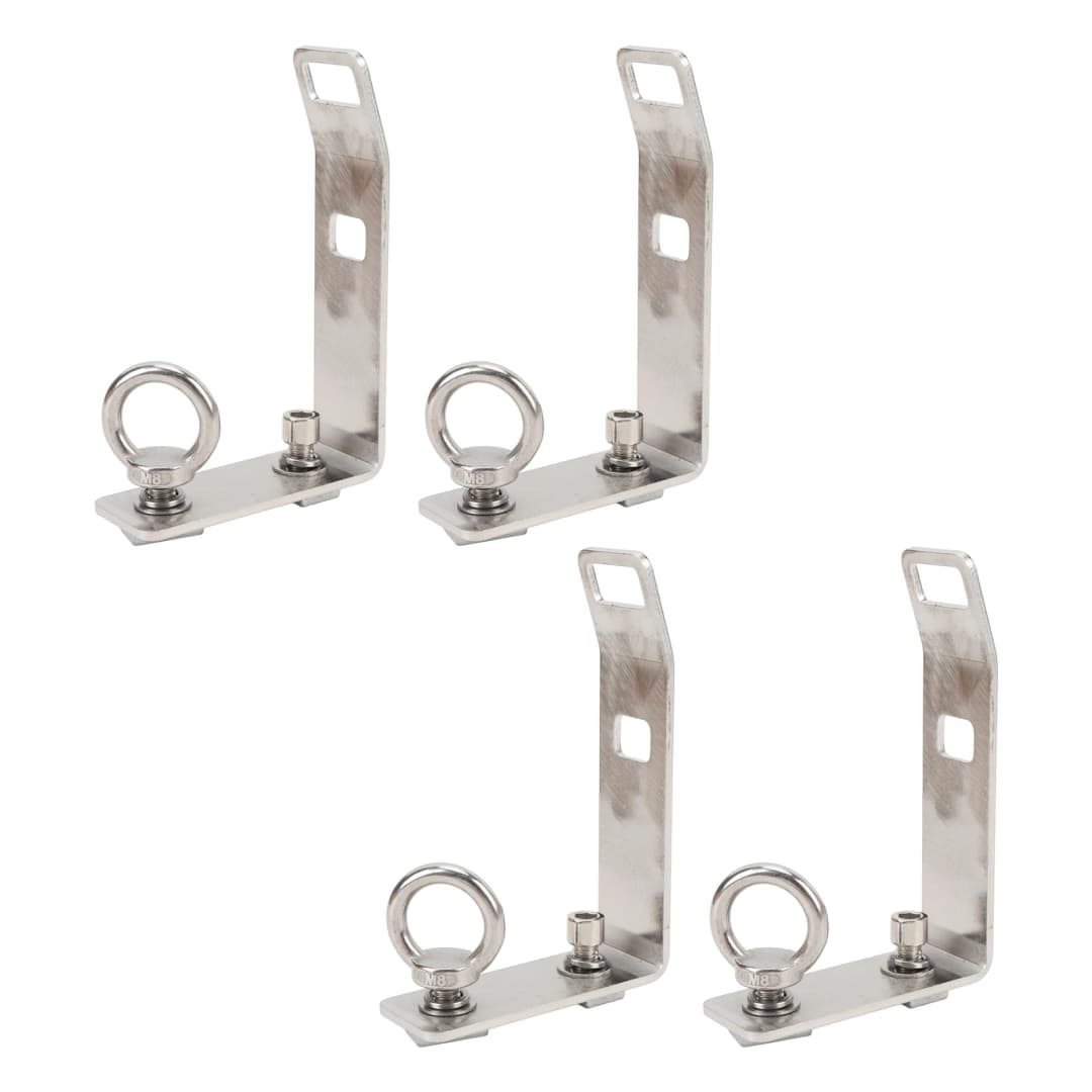 4 قطع حامل سقف السيارة بديل فتحة على شكل حرف T لقضيب شاحنة متقاطع من الفولاذ المقاوم للصدأ 304 لسلم الحطب والتزلج والكياك - 3