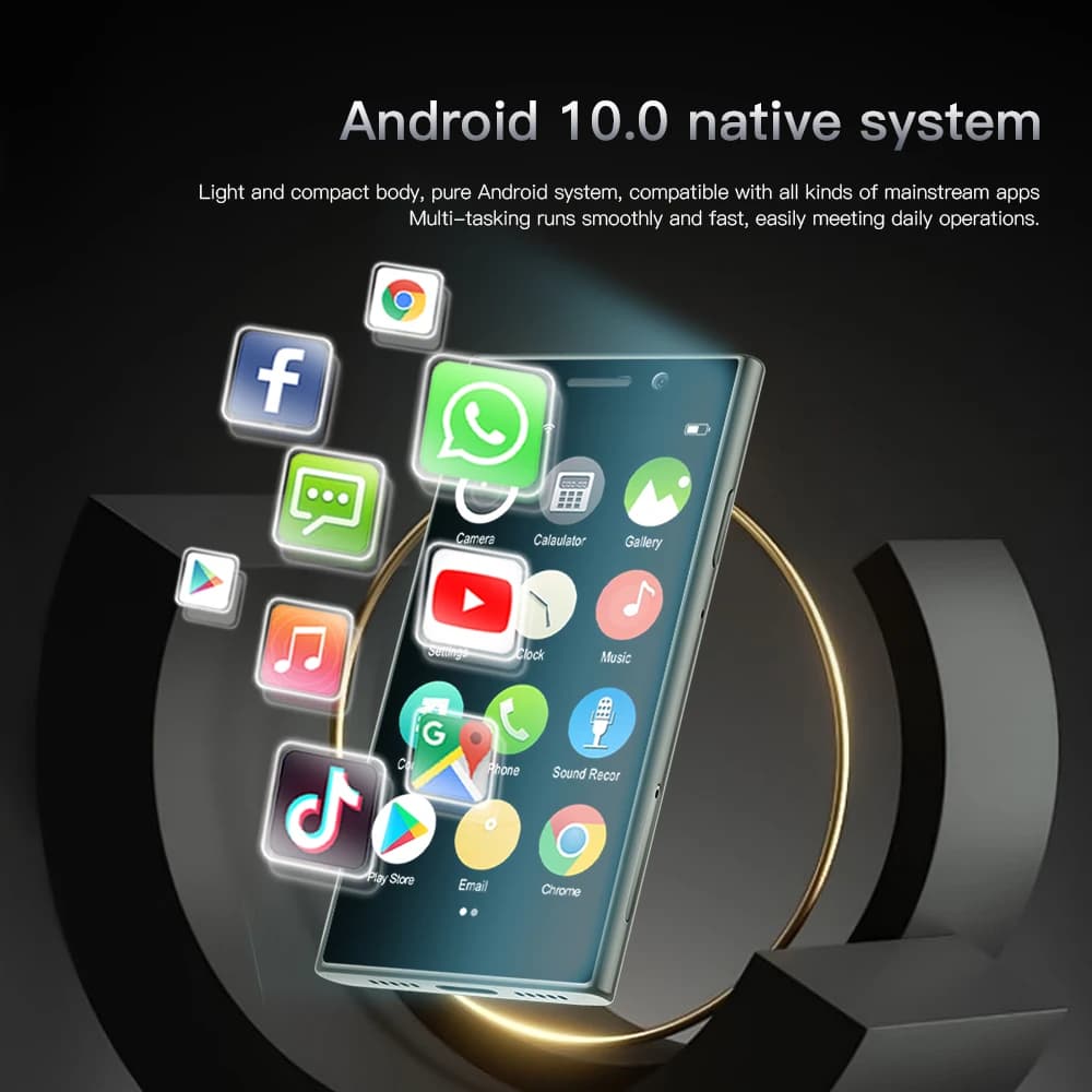 SERVO S24 MINI Android Smartphone 4G Network 2 SIM standby Play Store Face Unlock 3.0" Color Screen Mini Card Smart Mobile Phone - 4