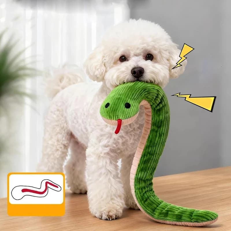 Dog Toy Snake Interactive Crinkle Sound Toy Kitten  Kick Toy Interactive Pet Toy for Indoor Cats 16.5 Inches Pet Supplies