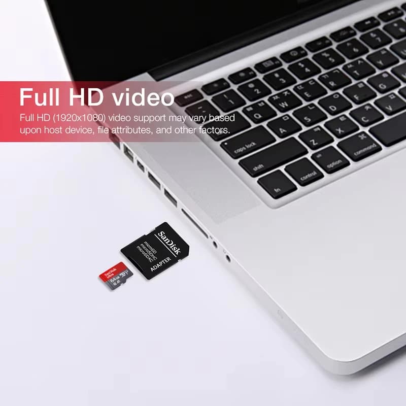 بطاقة ذاكرة Sandisk TF SD MicroCard بسعة 512 جيجابايت و256 جيجابايت و128 جيجابايت و64 جيجابايت و32 جيجابايت، بطاقة ذاكرة TF micro sd، فئة A1-10 UHS-1 - 3