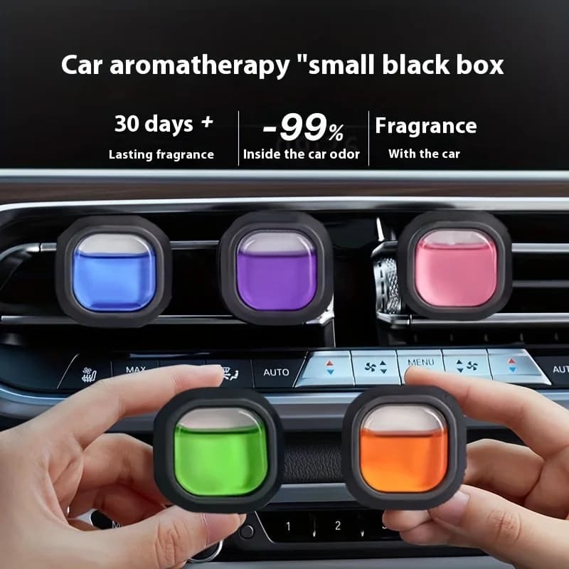 30-Day Long-Lasting Car Air Freshener Vent Clip - Essential Oil Scented Odor Eliminator, 0.14 oz Each, Non-Toxic Fragrance Sourc