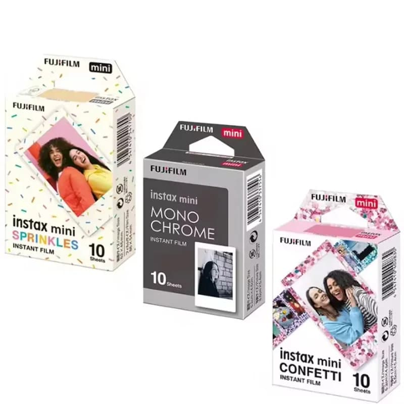 Fujifilm Instax Mini Color Film Mono Chrome/ Stone Gray/ Contact 10-30 Sheets For Fujifilm Instant Camera Mini 12 11 8 9 90 EVO