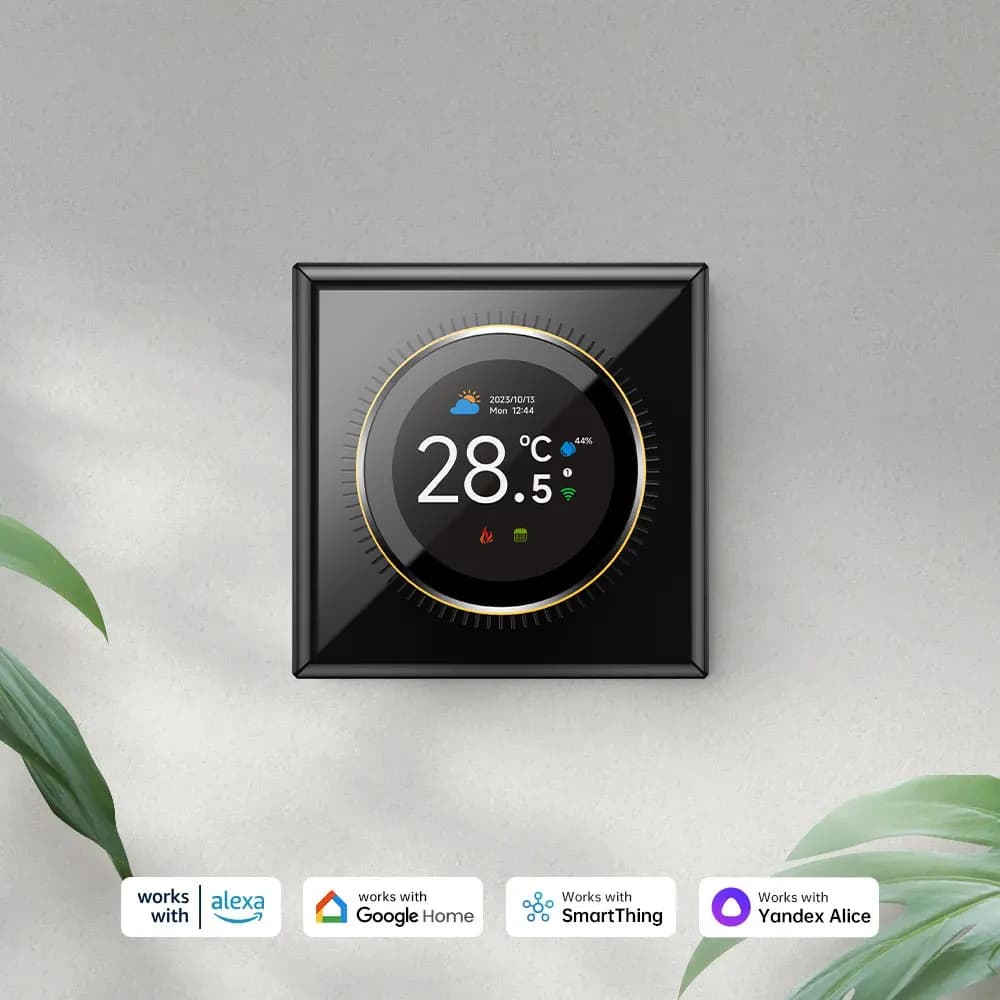 ترموستات ذكي للتحكم في درجة الحرارة قابل للبرمجة للمنزل، يعمل عبر الواي فاي، للتحكم في التدفئة الأرضية والغاز والماء، متوافق مع Tuya وAlexa وGoogle Home - 4