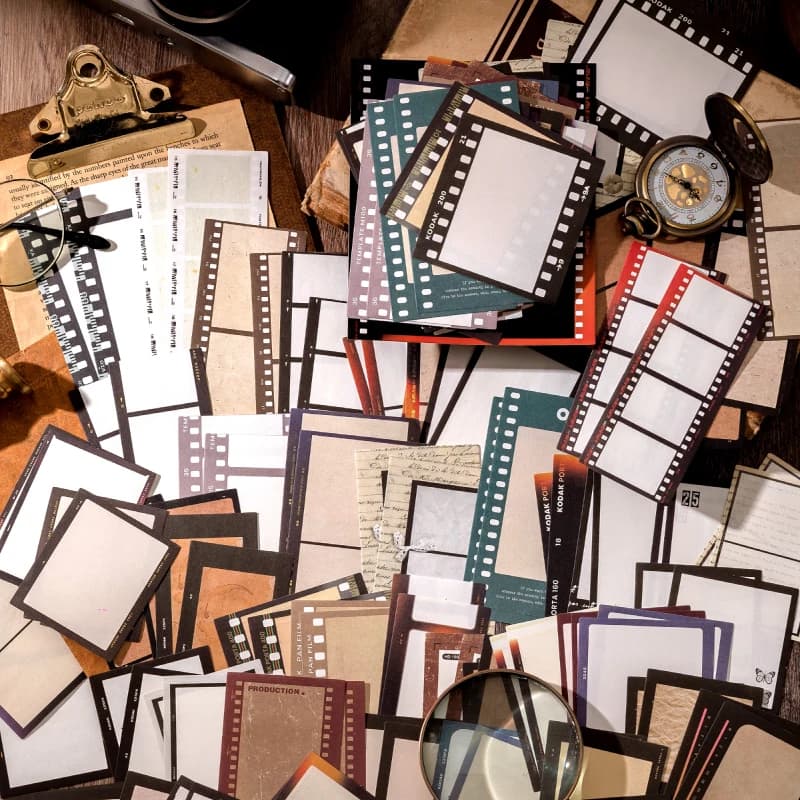 100 قطعة/الحزمة مادة ملاحظات عتيقة ورق قابل للكتابة مثالي لمجلة DIY لوازم القصاصات والقرطاسية - 5