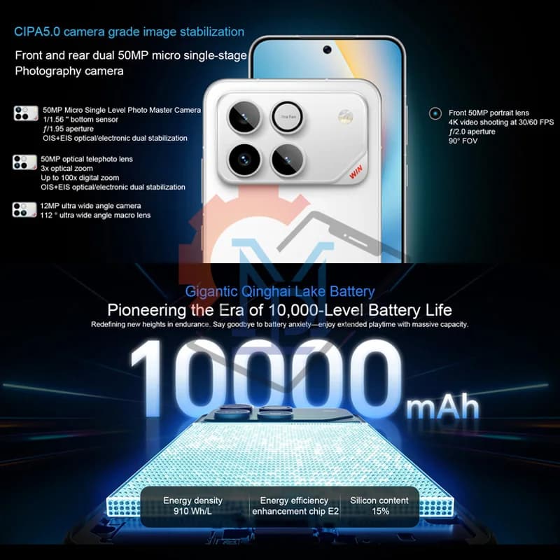 هاتف HONOR WIN الأصلي للألعاب، شاشة AMOLED 6.83 بوصة، معدل تحديث 185Hz، معالج Snapdragon 8 Elite Gen 5، بطارية كبيرة 10000mAh، هاتف ذكي GMS - 5