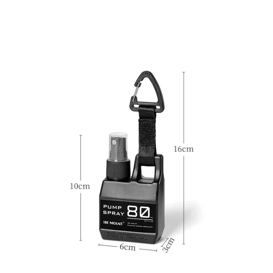 80ml Pump Spray Bottle Portable Empty Cosmetic Containers with Buckle Alcohol Perfume Refillable for Outdoor Camping HikingBlack - 6