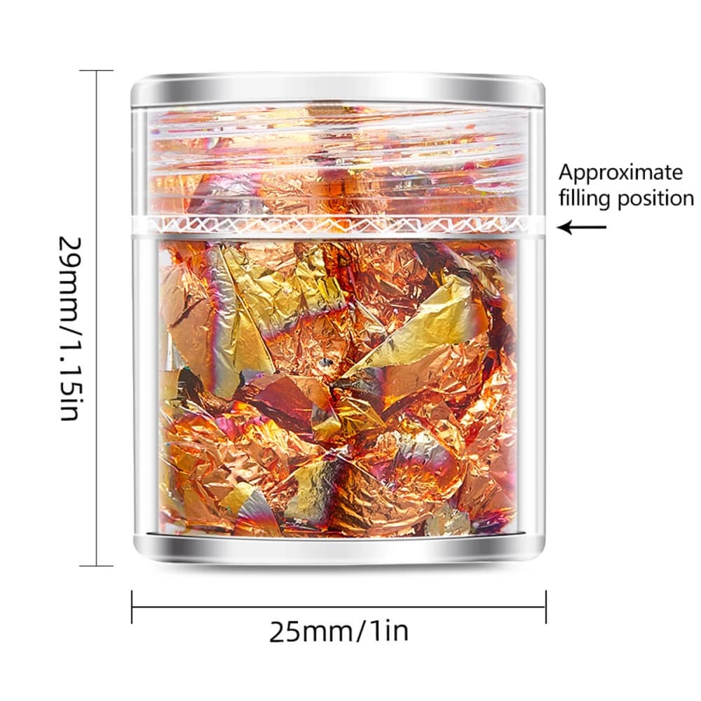 4 زجاجات/مجموعة الذهب احباط ورقة تقشر الحرفية ل الايبوكسي الراتنج قالب صنع المجوهرات الديكور الذهب احباط ورقة مسمار الفن بريق لوازم - 2