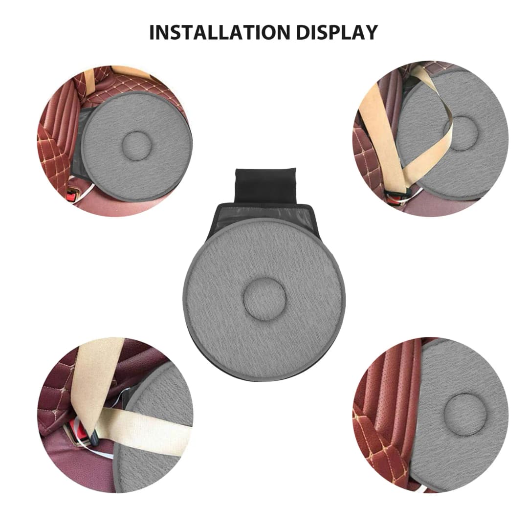 Car Seat Cushion Portable Soft Breathable 360 Degree Rotation Seat Cushion for Elderly Pregnant Women Rotating Car Seat Cushion - 3