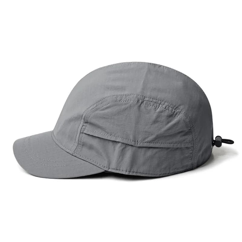 Short-brimmed solid color baseball cap  Lightweight Quick-Dry Polyester Adjustable Buckle Closure Sun Protection Breathable Brim - 3