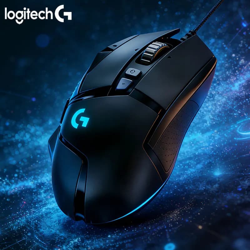 ماوس الألعاب السلكي لوجيتك G502 HERO، أسود، عجلة تمرير عالية السرعة ثنائية الوضع، 11 زر قابل للبرمجة