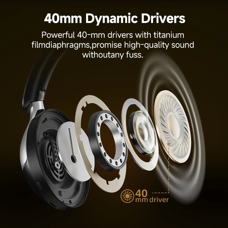 QCY H3 Pro ANC Wireless Headphone Hi-Res Spatial Audio Earphone with LDAC 50dB Noise Canceling Over Ear Headset Dual Connection - 4