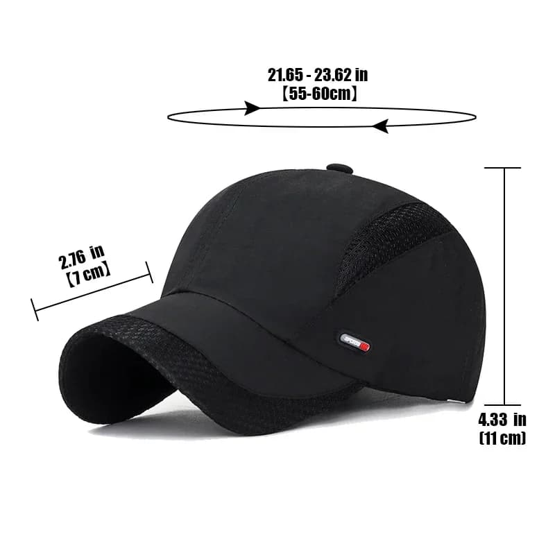 Summer Breathable Mesh Quick-Drying Hat Outdoor Sports Sun Hat Red Leather Label Sun Protection Sun Hat - 6