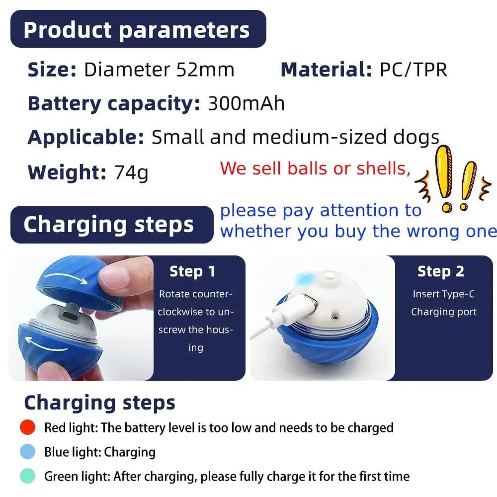 Pet Toy Ball Electric Interactive Game Gravity Sensor Smart Jumping Rolling Ball Automatic Moving Puppy Cat Entertainment Toys - 4