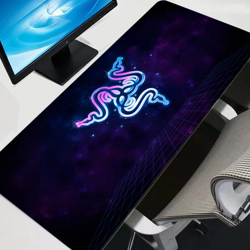 حصيرة ماوس كبيرة من Razer للكمبيوتر الشخصي، إكسسوارات ألعاب كاواي، تصميم أنيمي، حصيرة لوحة مفاتيح متينة، سجادة طاولة - 5
