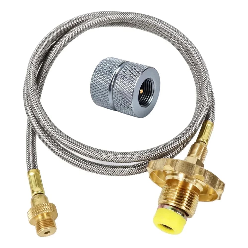 Outdoor Camping Gas Stove Propane Refill Adapter Gas Tank Connection Line Burner Adapter LPG Cylinder Hose Connector - 2