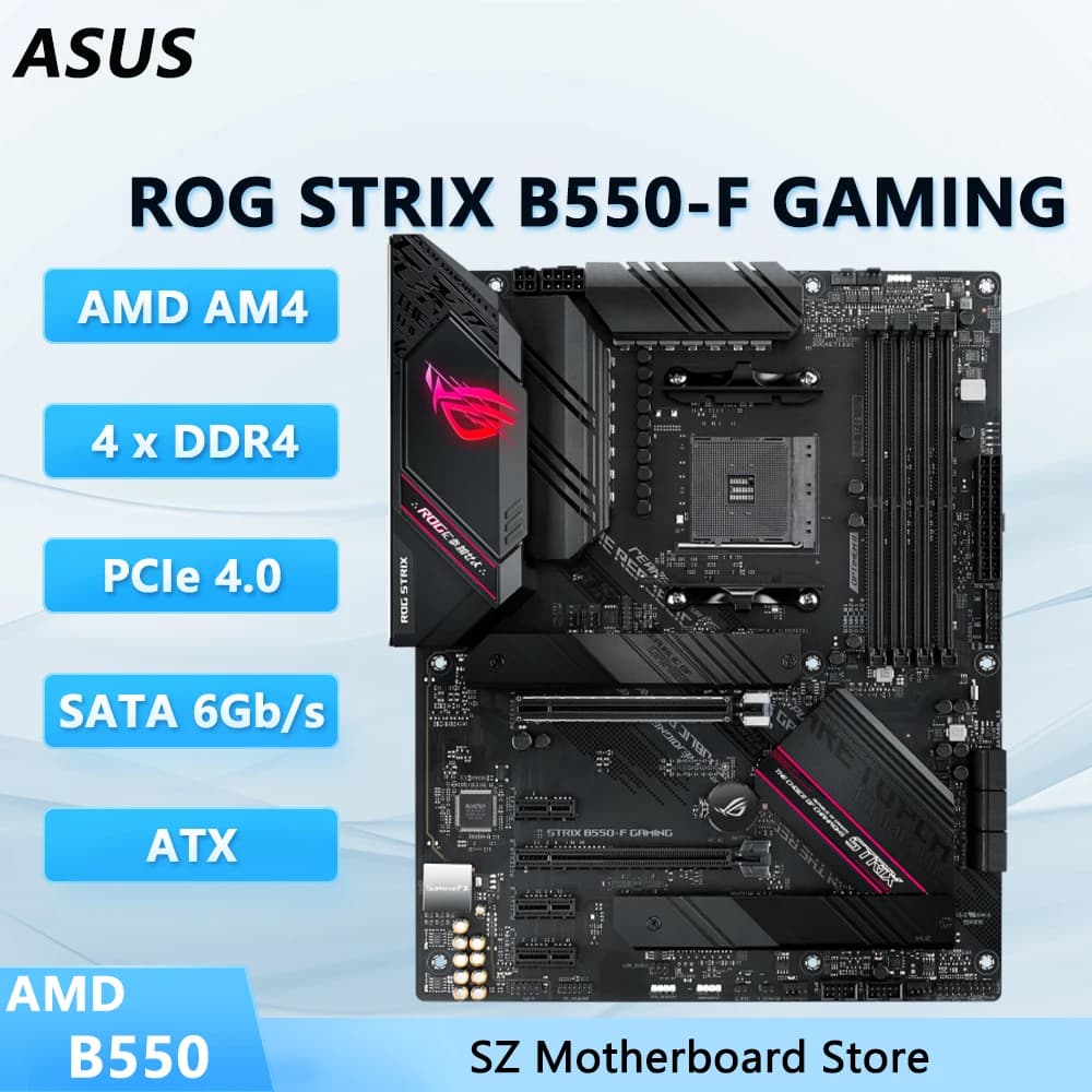 ASUS STRIX B550-F GAMING (WI-FI) Motherboard AMD B550 AM4 DDR4 128GB M.2 ATX support  Ryzen 3100 3600 5600 4700G 3950 cpu