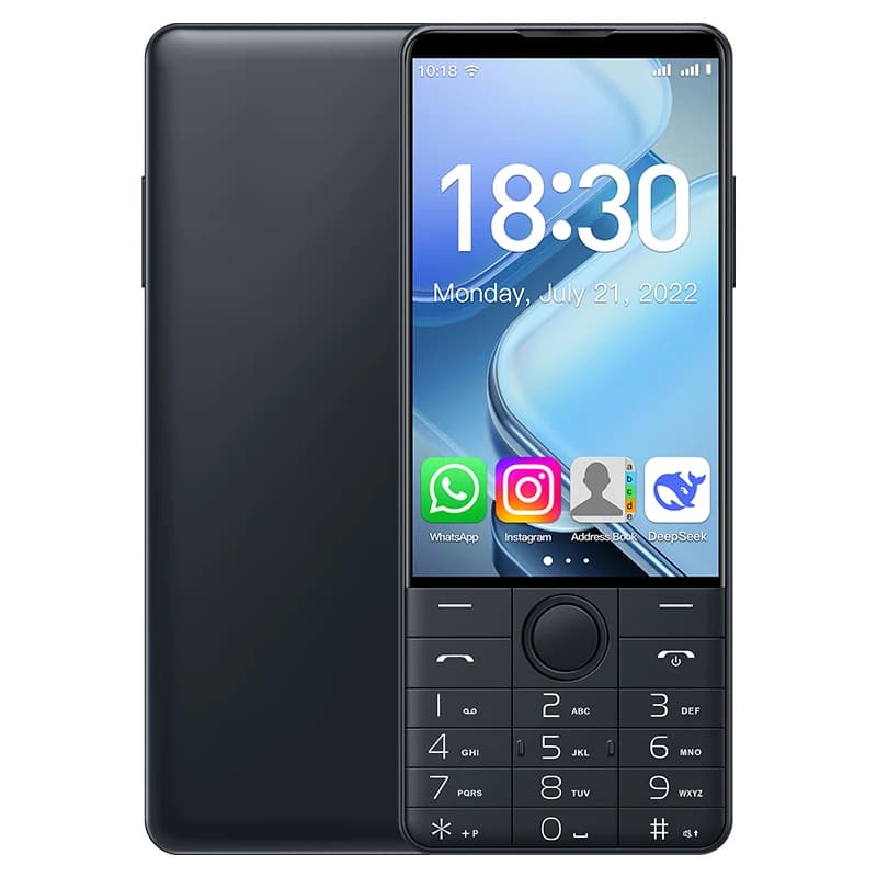 هاتف دووف بدون كاميرا R70 بشاشة لمس ذكية ولوحة مفاتيح، 4G، 6 جيجابايت + 128 جيجابايت، بطارية 2600 مللي أمبير، شاشة 4.0 بوصة، أندرويد 14، واي فاي - 3