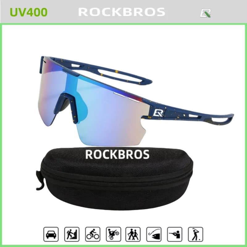 ROCKBROS نظارات دراجات جديدة، حماية UV400، مقاومة للضوء الشارد، مناسبة لركوب الدراجات، القيادة، الصيد، المشي لمسافات طويلة، وغيرها