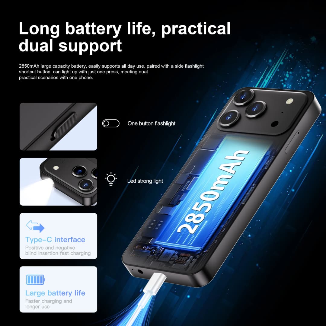 SERVO F27 PRO 4G LTE Button Smartphone Android 11.0 System 2GB+16GB Play Store Speed Dial WiFi 3.5" Touch Display Smart Phones - 2