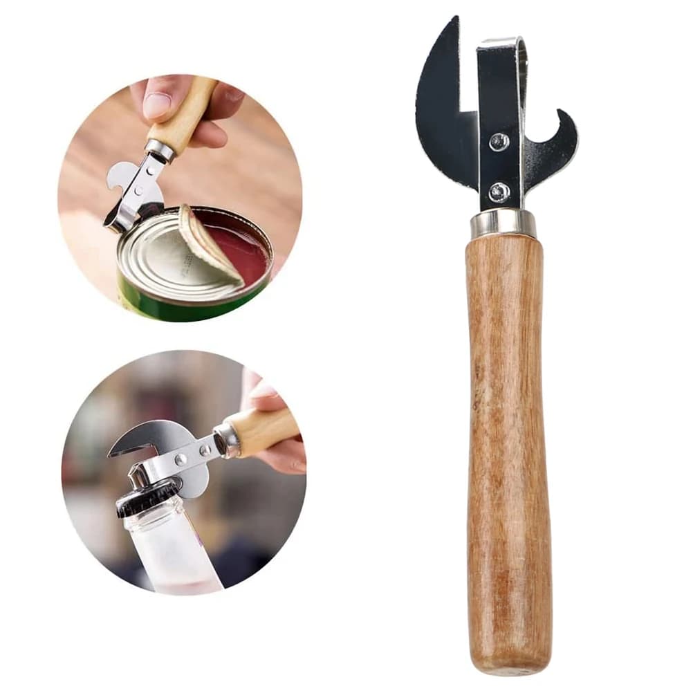 Stainless Steel Opener Portable Manual Lid Remover Multifunction Can Opener Utensil Gadgets For Jars Canisters Kitchen Accessory