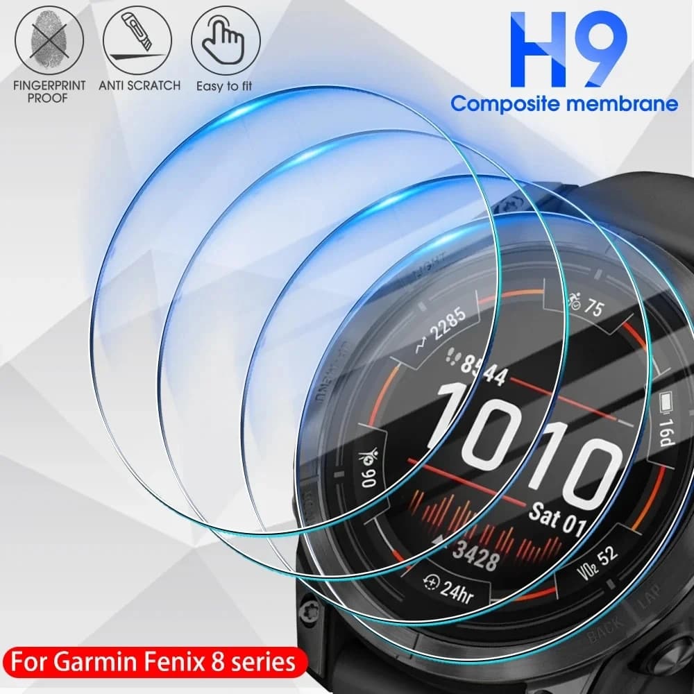 5pcs/lot Tempered Glass Watch For Garmin Fenix 8 43mm/47mm/51mm Screen Protector Film For FenixE 47mm Solar Smart Watch - 4