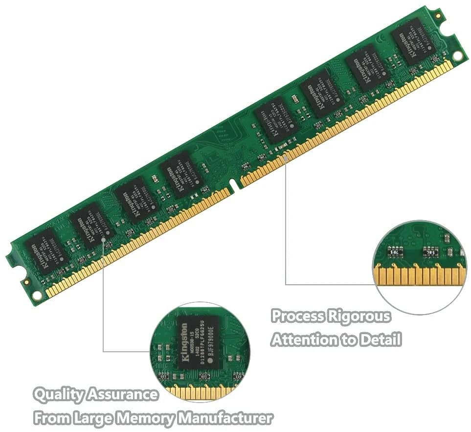 ذاكرة رام كينجستون DDR2 2 جيجابايت 4 جيجابايت (2X2 جيجابايت) عدة ذاكرة DIMM لجهاز الكمبيوتر المكتبي 667 ميجاهرتز 800 ميجاهرتز PC2-5300 6400 ذاكرة رام DDR2 - 4