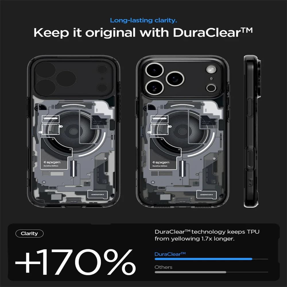 Spigen لهاتف iPhone 17 Pro Max Air Ultra Hybrid MagFit غطاء مغناطيسي رقمي مباشر لهاتف Magsafe غطاء شحن لاسلكي Zero One - 6