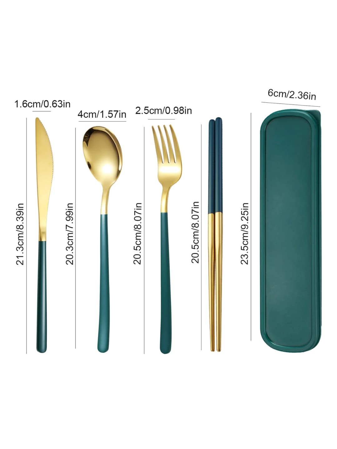 4-piece Cutlery Set Knife Fork Spoon Chopsticks Box Cutlery Portable Cutlery Travel Cutlery with box - 6