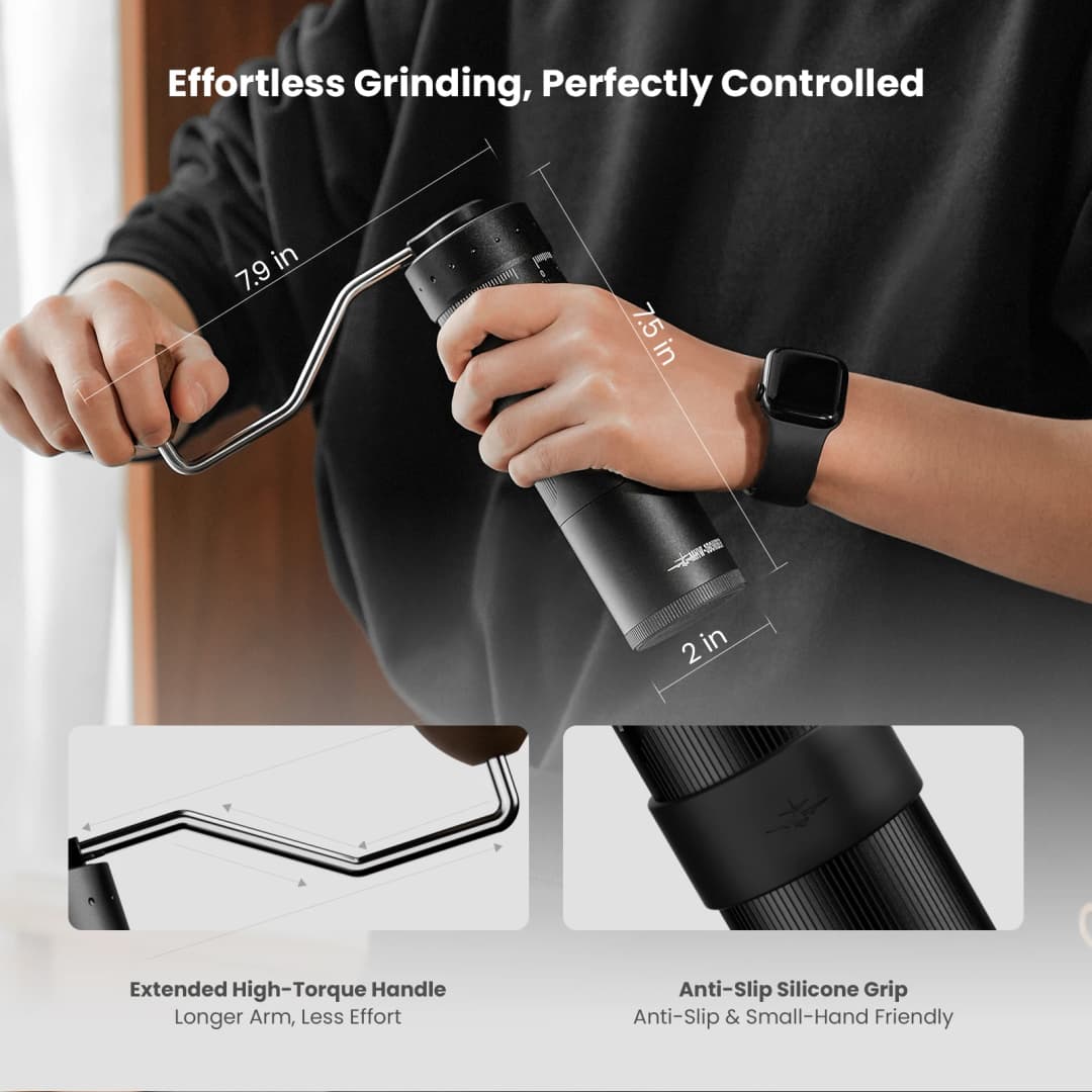 MHW-3BOMBER R3 Pro Upgrade Manual Coffee Grinder 0.015mm/Click Conical Burr for Espresso Pour Over Adjustable Barista Tool - 5