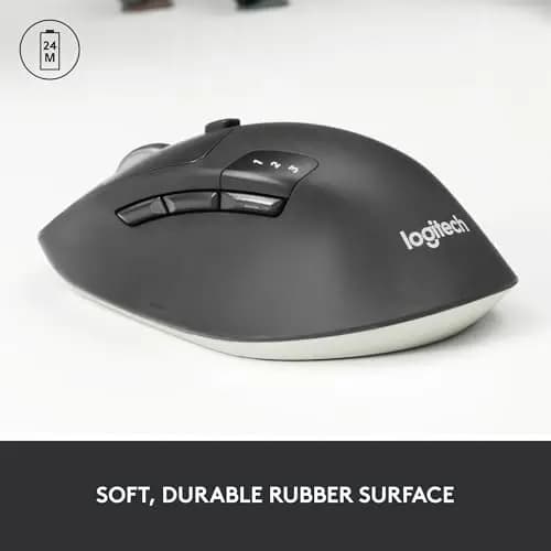 Logitech M720 Wireless Mouse Bluetooth & Unifying Dual-Mode Multi-Device Switching for Office/Home/Laptop Use - 2