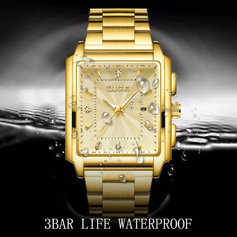 LIGE Men's Luxury Watches Waterproof Luminous Men Watch Sports Stainless Steel Quartz Wristwatch Man Business Clock Montre Homme - 4