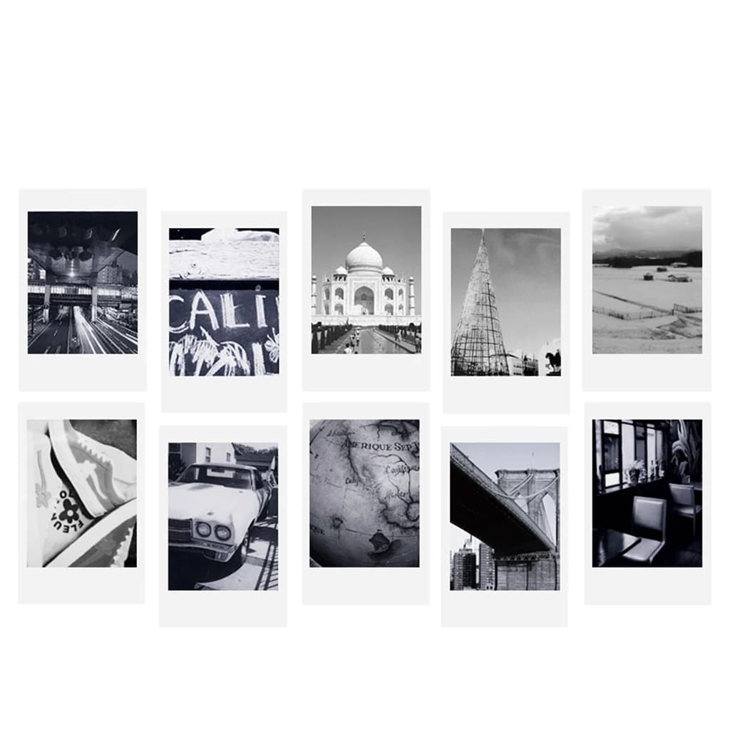 أفلام أحادية اللون من Fujifilm، أسود وأبيض، 10 إلى 100 ورقة، متوافقة مع Mini 12 وMini 8 و9 و11 و7s و25، ورق صور - 5