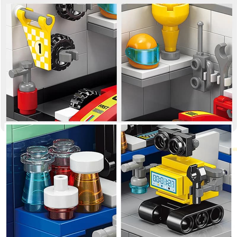 Dreams House Building Blocks Set with Career Figures - Racer Doctor Painter Scientist Model DIY Educational Toy Gift for Kids - 2