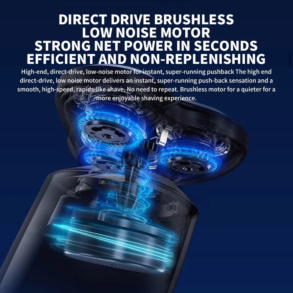 ماكينة حلاقة كهربائية MIJIA S70 جديدة محمولة ومرنة، 3 رؤوس حلاقة، مقاومة للماء IPX7، قابلة للغسل، أداة تشذيب اللحية لمدة 30 يومًا - 3