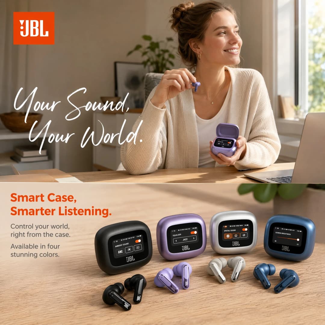 JBL Live Beam 3 Wireless Bluetooth Earphones Noise Cancelling Music Sport Video Earbuds True Wireless Earphones with Mic - 2
