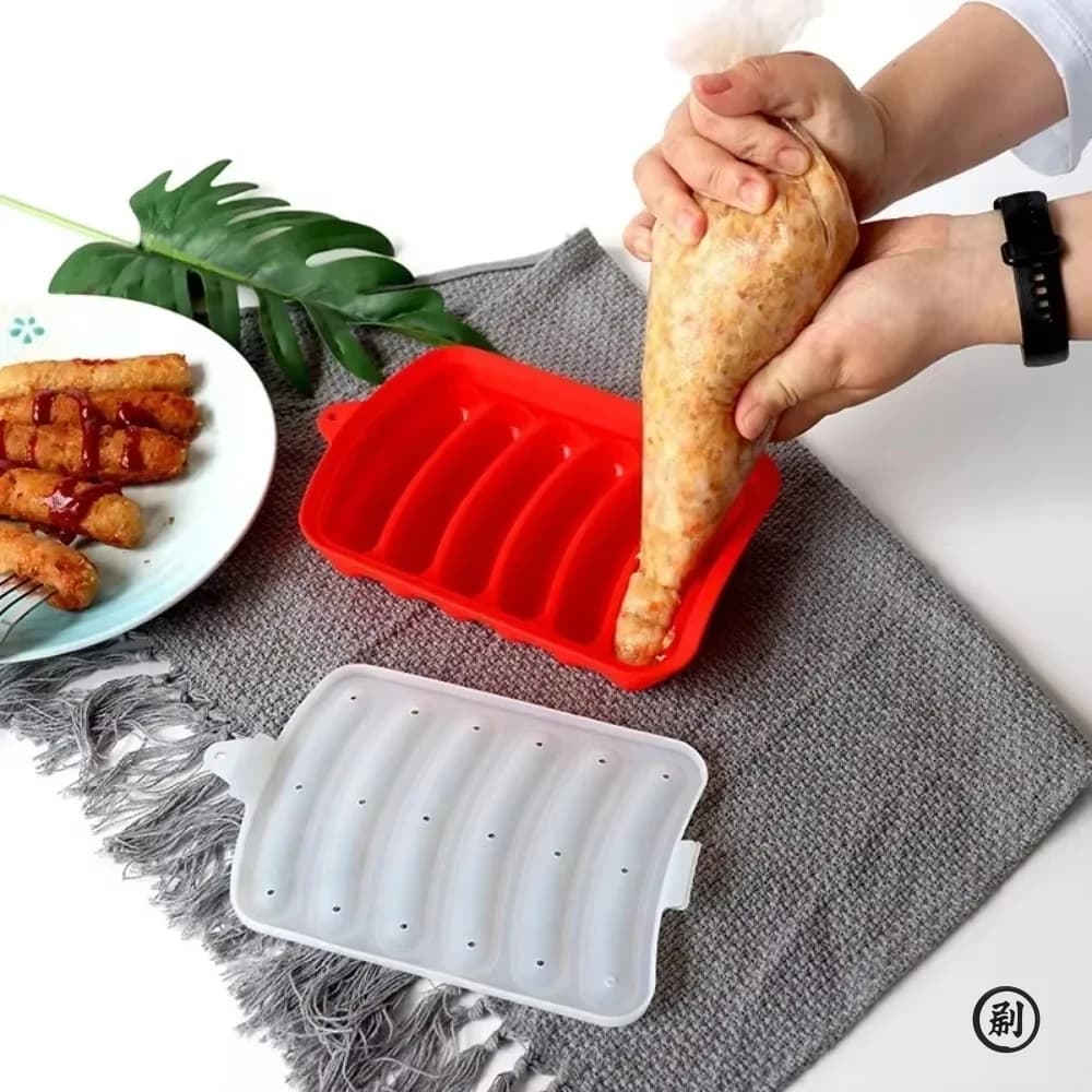 DIY Food Grade Silicone Sausage Mold Baby Food Supplement Tool Home Made Hot Dog Ham Sausage Baking Mold Sausage Mold - 3